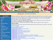 Tablet Screenshot of michigankoi.com